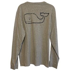 Men’s Vineyard Vines Gray W/ Navy T-shirt. Long Sleeve. EUC Sz. M